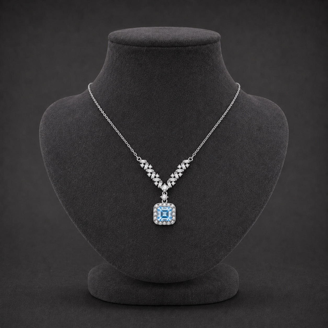 Azure Arc Moissanite Necklace