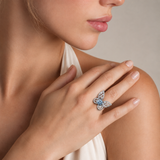 Azure Butterfly Moissanite Ring