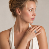 Azure Butterfly Moissanite Ring
