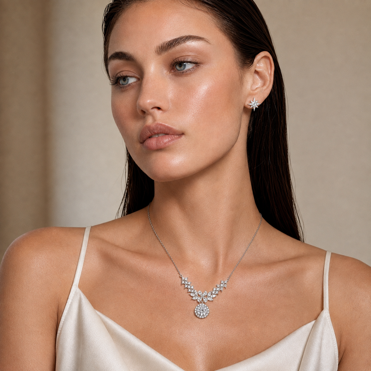 Celestia Wings Moissanite Necklace