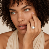 Lumière Pearl Halo Ring