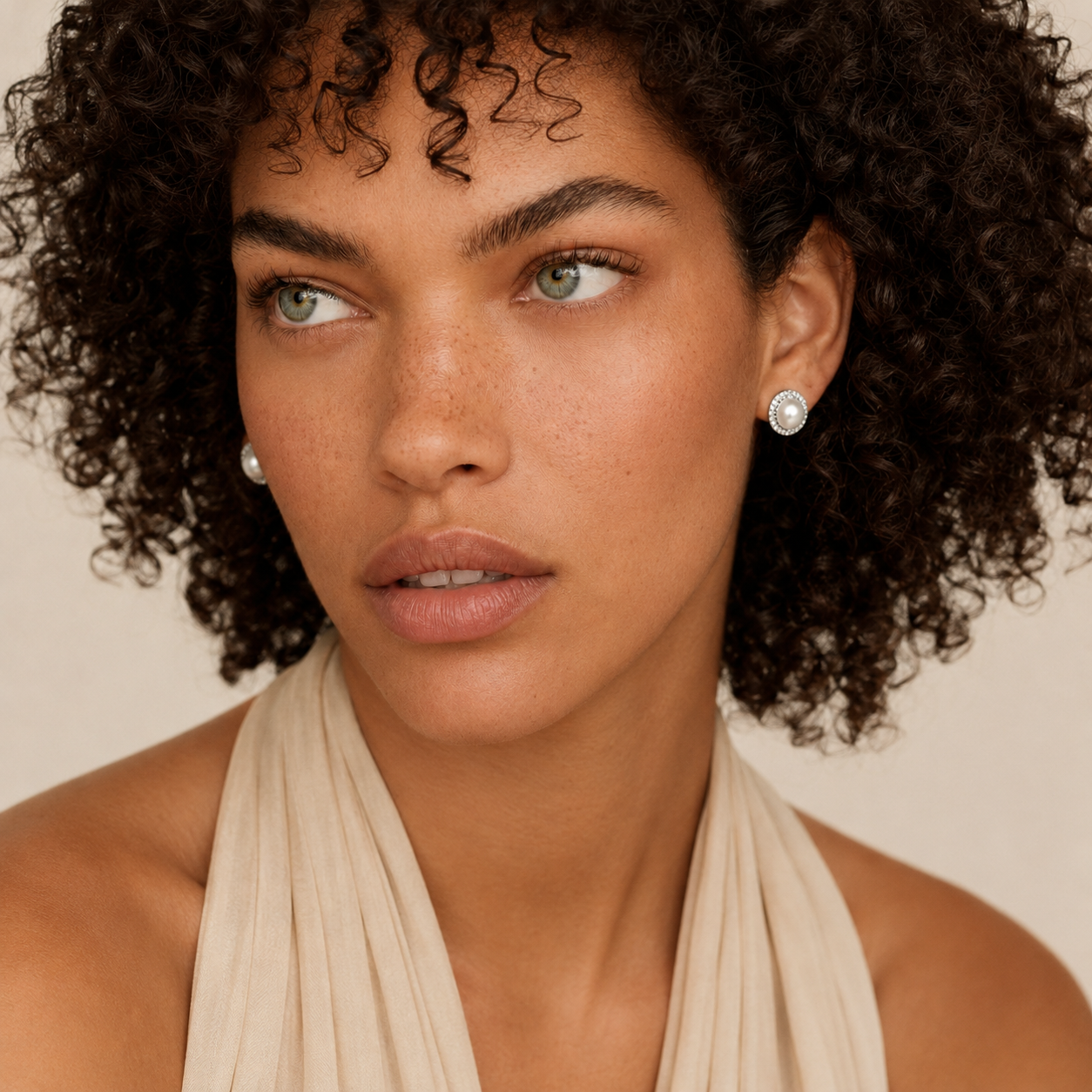 Lumière Pearl Stud Earrings