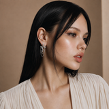 Serpentine Bow Chain Earrings