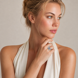 Azure Butterfly Moissanite Ring